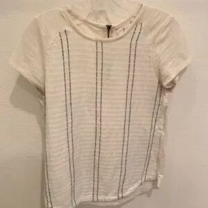 White Striped Women's Top